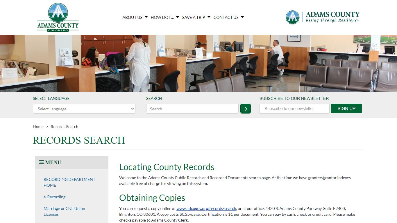 Records Search | Adams County Government
